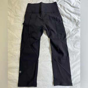 Lululemon cropped mesh panel leggings